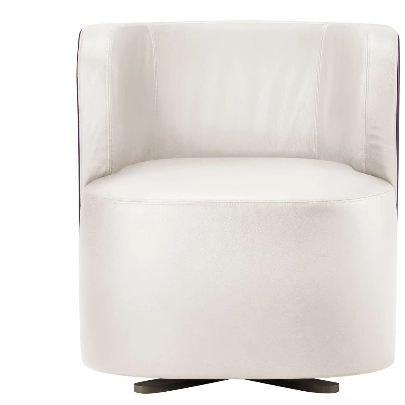 Spritz White Leather Lounge Chair by Lorenza Bozzoli
