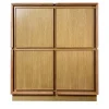 Square 4-Door Oak Cupboard by Mascia Meccani