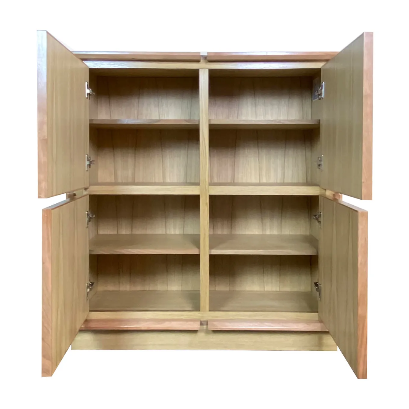 Square 4-Door Oak Cupboard by Mascia Meccani