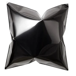 Square Gray Pillow-Shaped Wall Sculpture