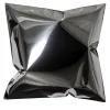 Square Silvery Pillow-Shaped Wall Sculpture