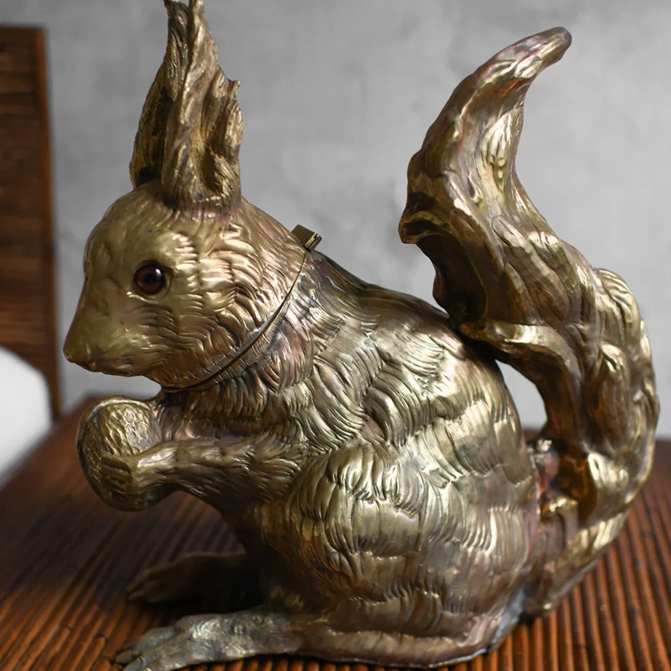 Squirrel Bronze Bottle Holder
