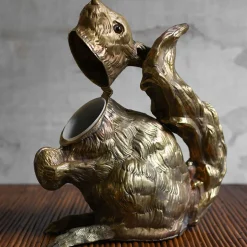 Squirrel Bronze Bottle Holder