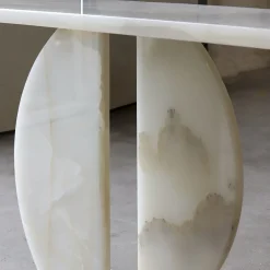 SSC105 Onyx Marble Sculptural Console