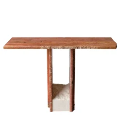 SSC103-2 Travertino Rosso Marble Console