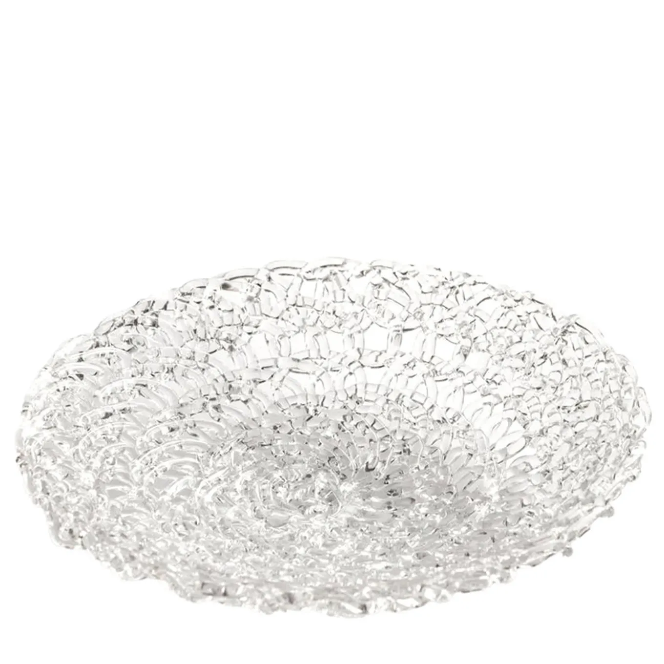 21st Century Large Glass Lace Fruit Bowl