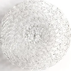 21st Century Large Glass Lace Fruit Bowl