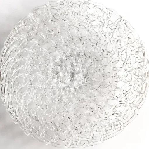 21st Century Large Glass Lace Fruit Bowl