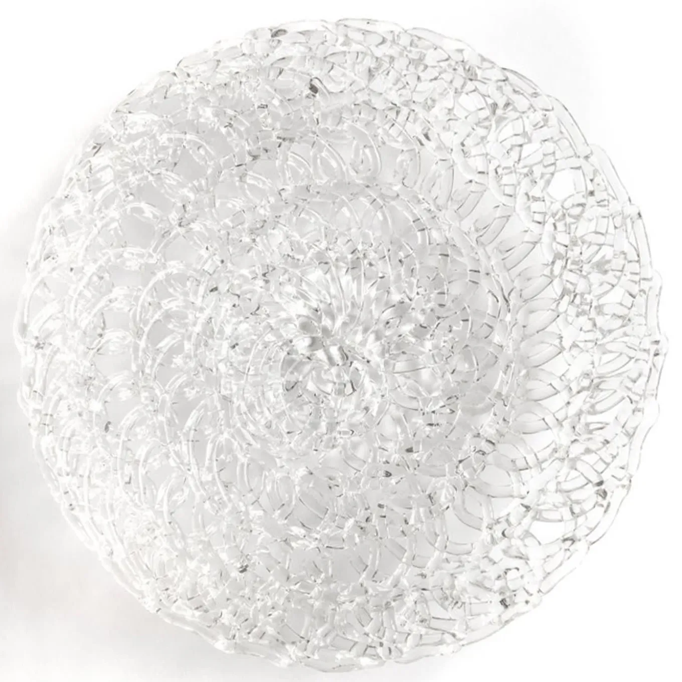 21st Century Medium Glass Lace Fruit Bowl