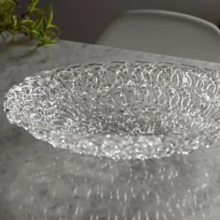 21st Century Medium Glass Lace Fruit Bowl