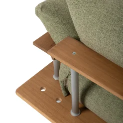 Stand Out Green Outdoor Armchair with Side Table