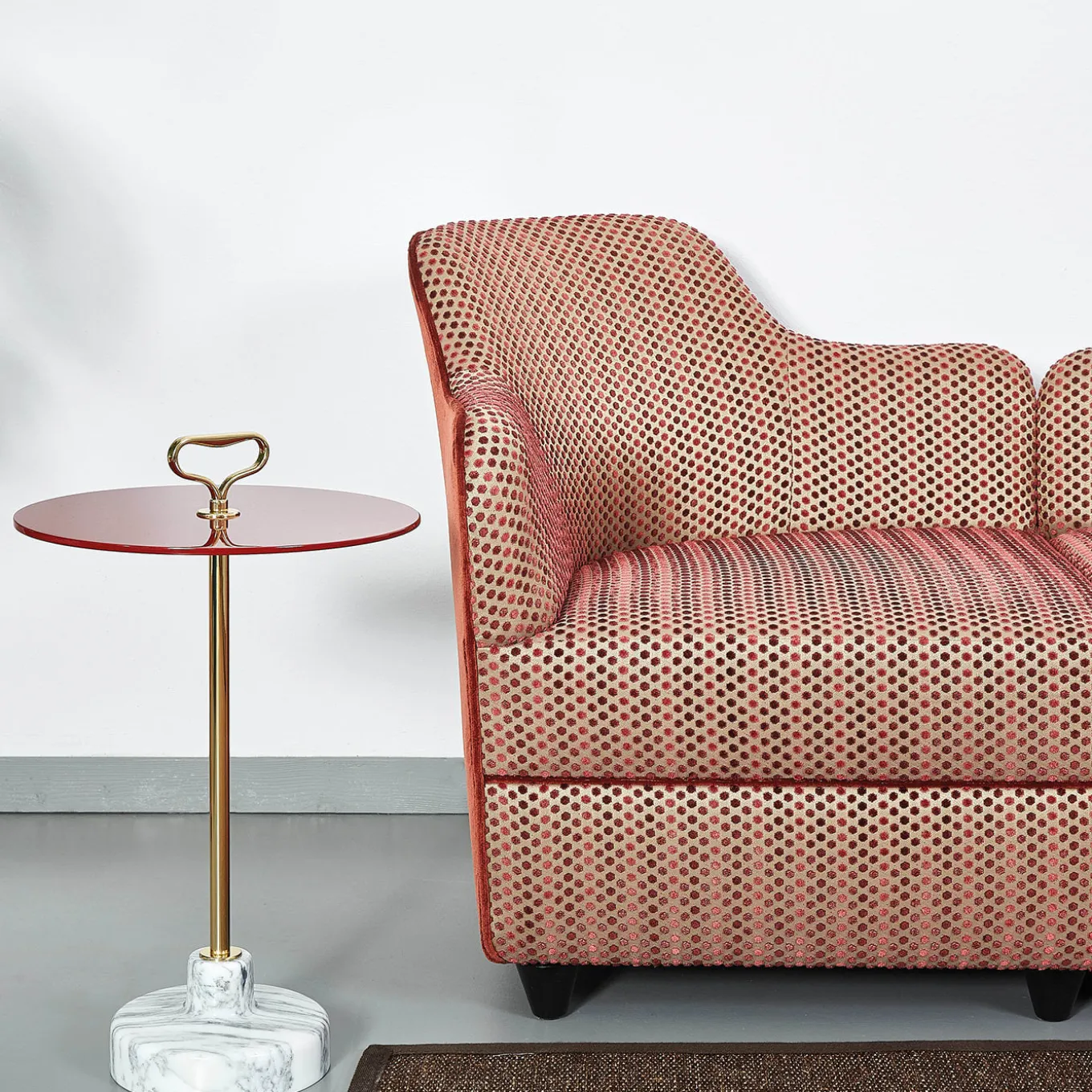 Stand Red Side Table by Ignazio Gardella