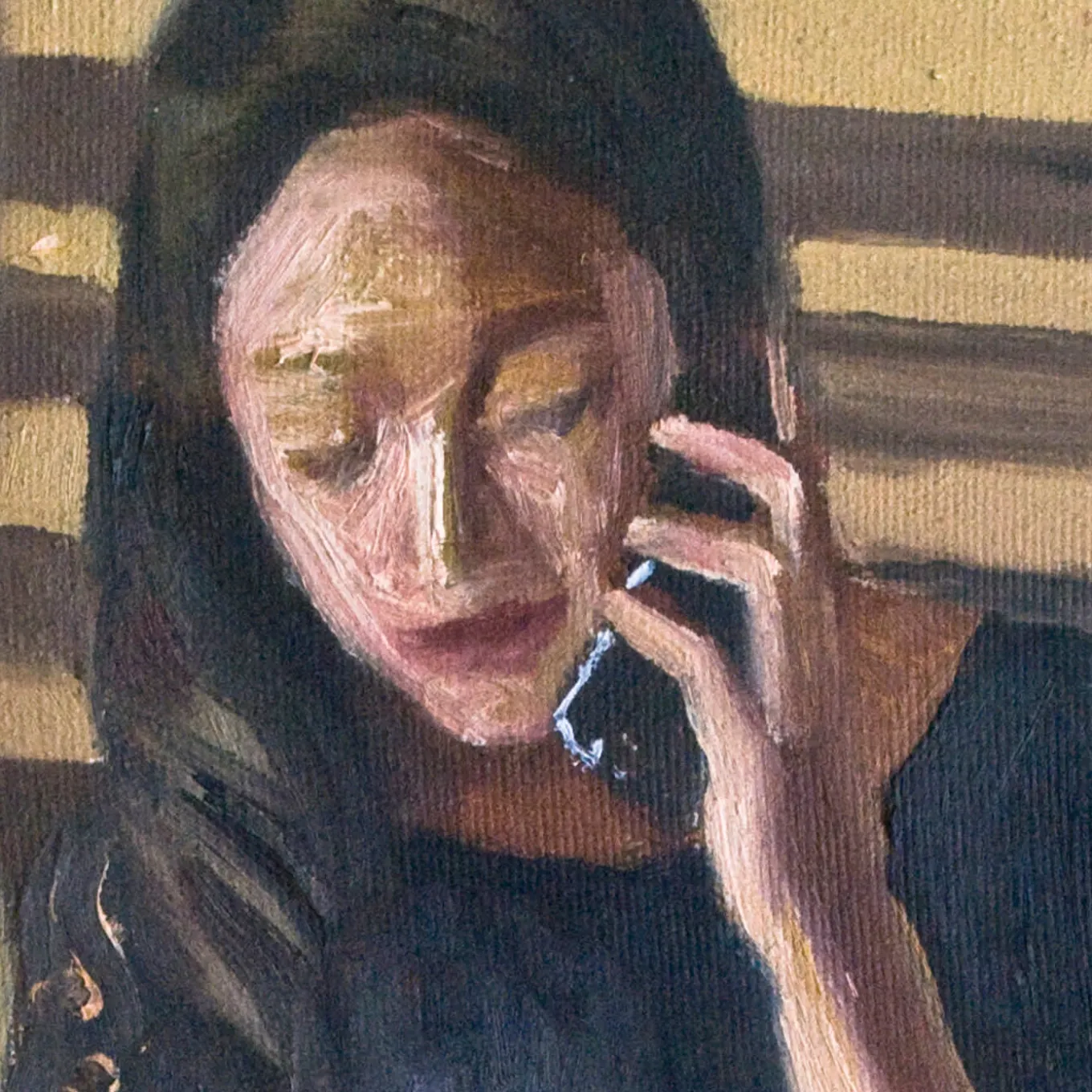 Stanza D'Albergo Oil on Cotton Painting