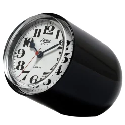 Static Black Table Clock by Richard Sapper