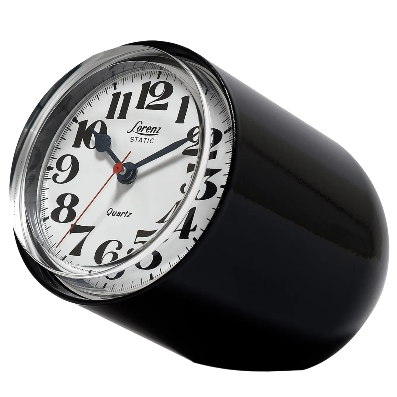 Static Black Table Clock by Richard Sapper