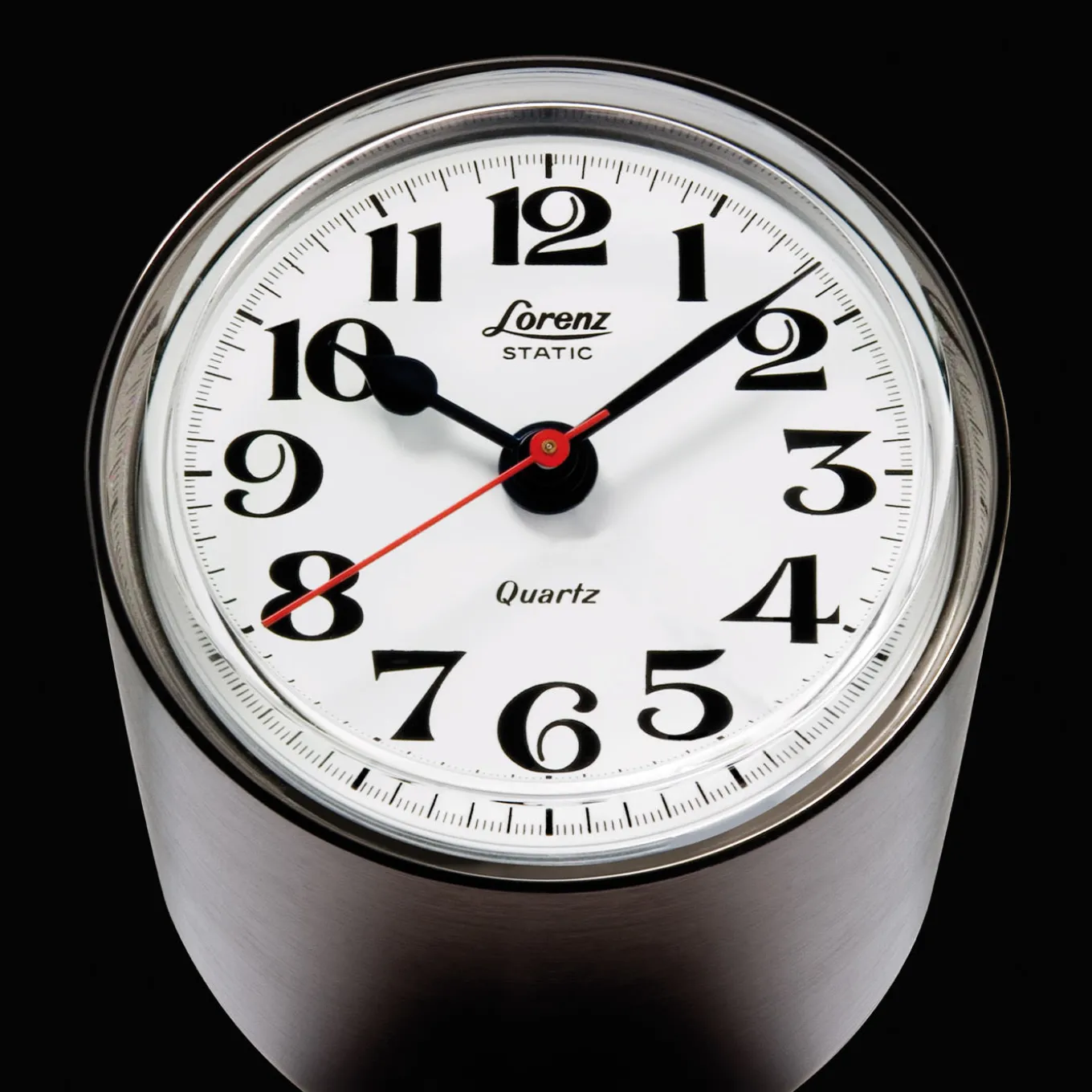 Static Dark Gray Table Clock by Richard Sapper