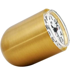 Static Gold Steel Table Clock by Richard Sapper