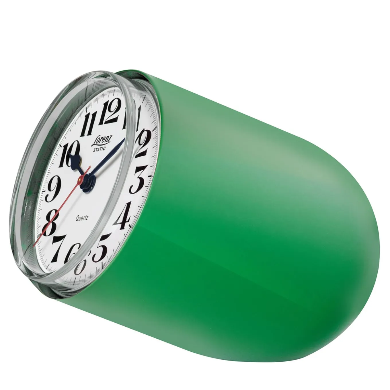 Static Green Steel Table Clock by Richard Sapper