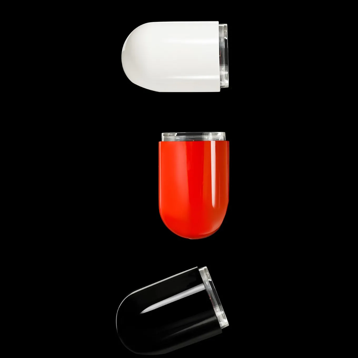 Static White Table Clock by Richard Sapper