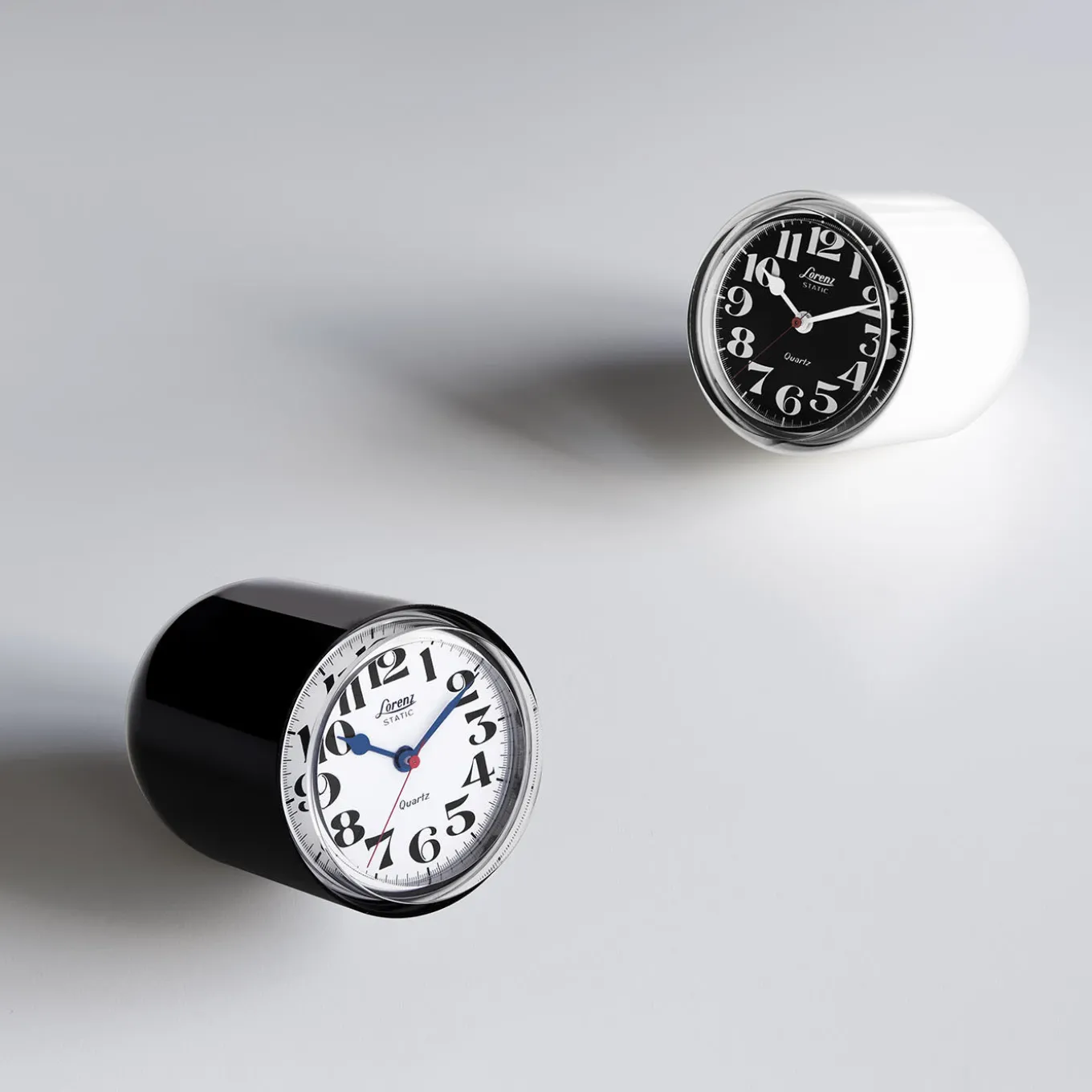 Static White Table Clock by Richard Sapper