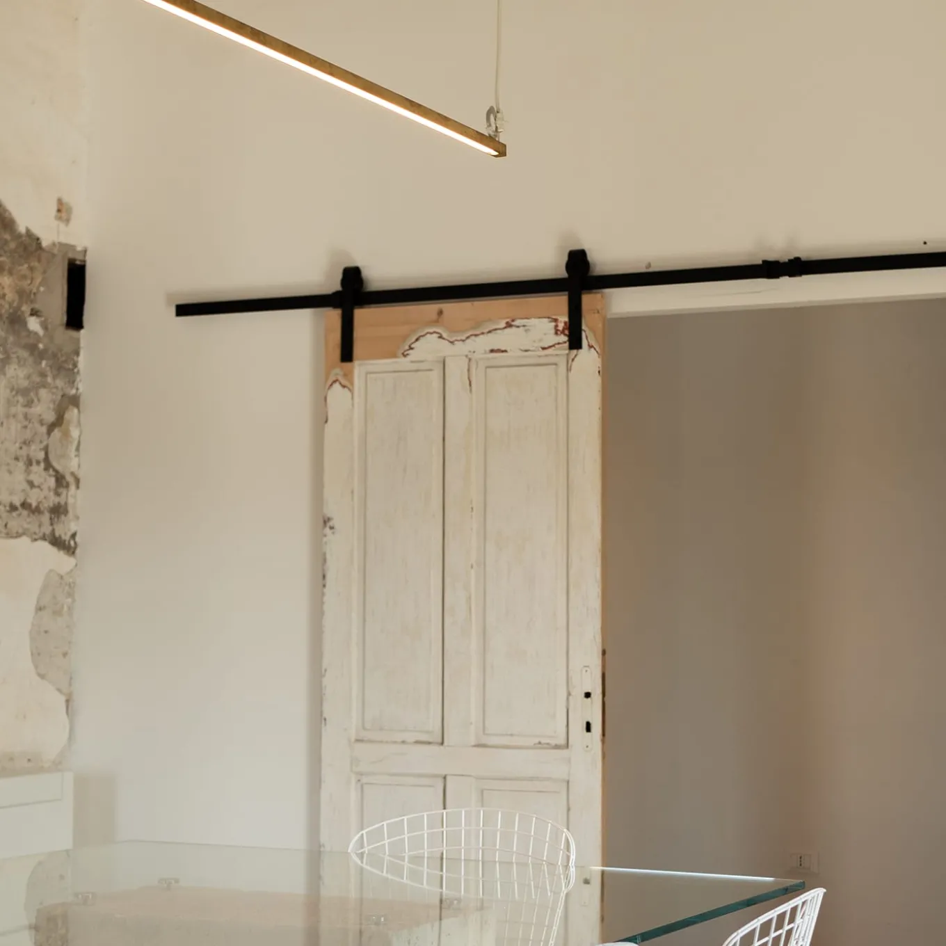 Stecca Gold Finish Brass Ceiling Lamp