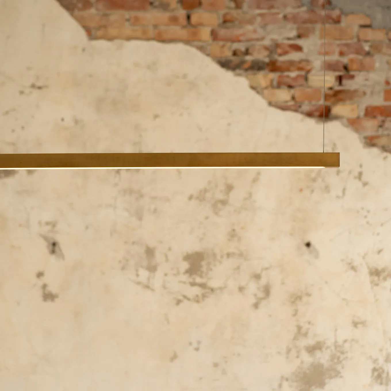 Stecca Gold Finish Brass Ceiling Lamp