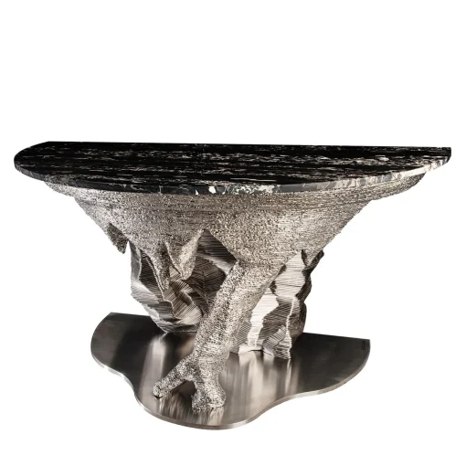 Steel Moon Console by Giò Pozzi