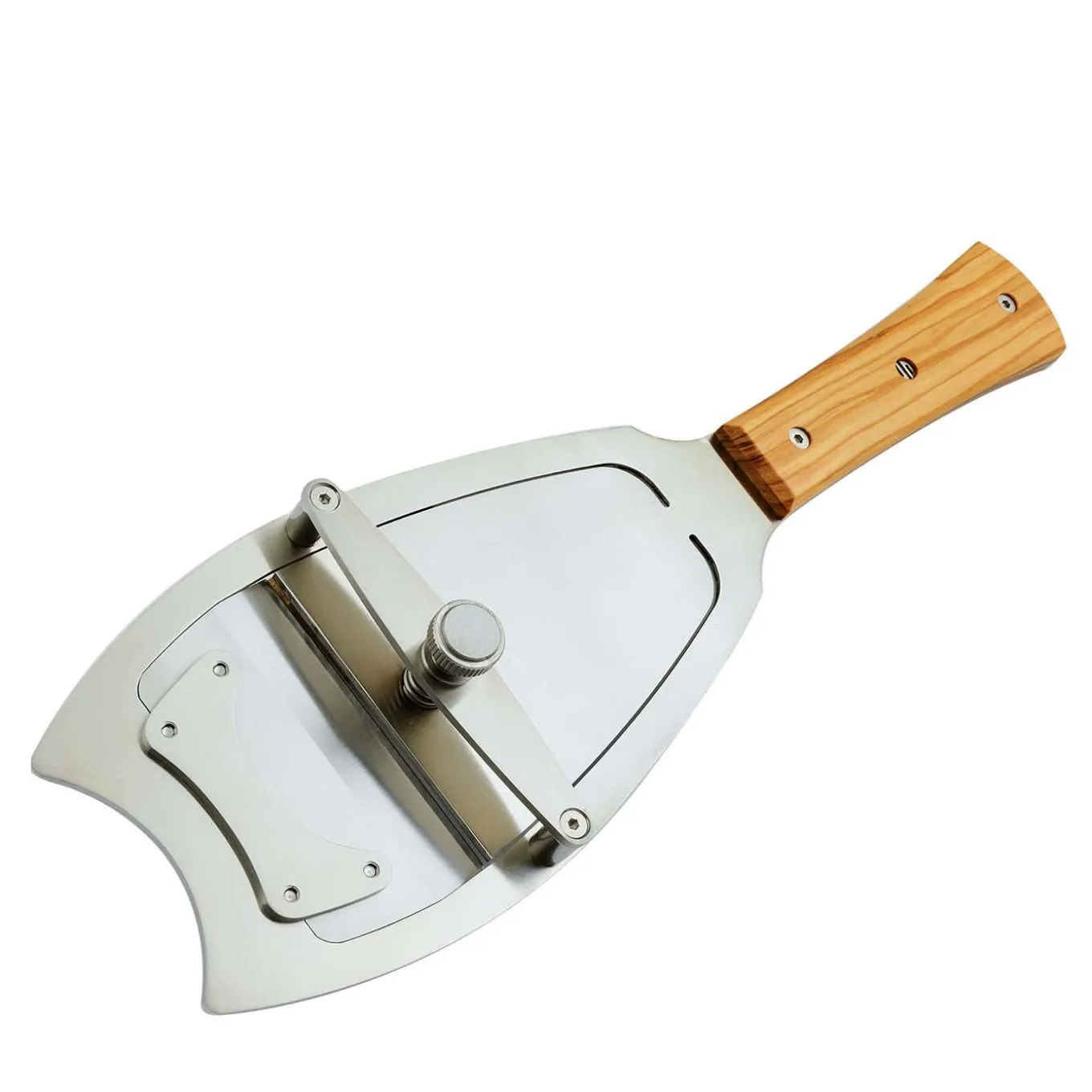 Steel Truffle Shaver with Olive Wood Handle