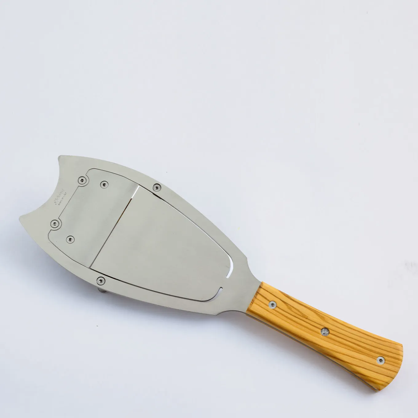 Steel Truffle Shaver with Olive Wood Handle