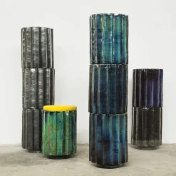 Stele Green Pouf