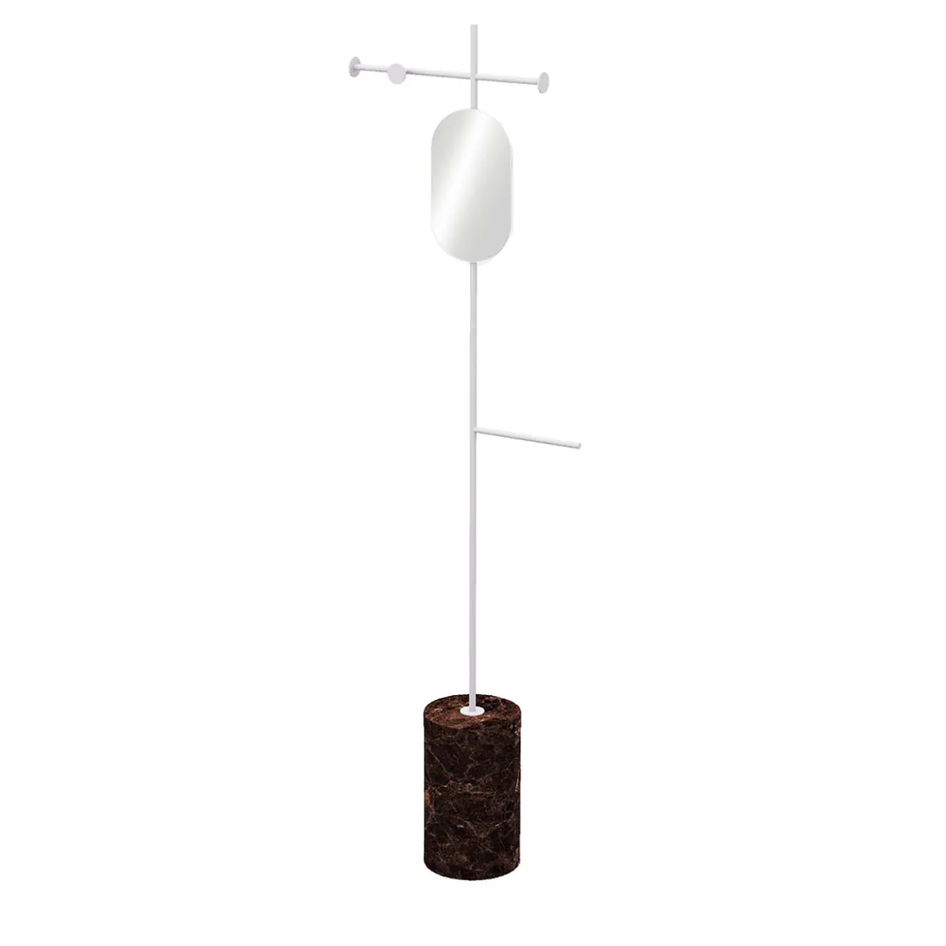 Stelo Emperador Dark and White Coat Hanger with Mirror