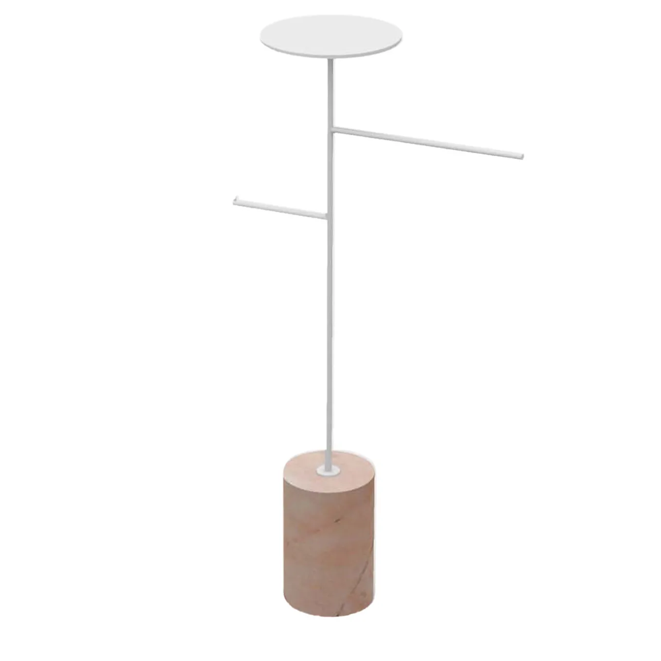 Stelo Pink Portogallo and White Coat Hanger and Object Rack