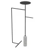 Stelo White Carrara and Black Coat Hanger with Stand