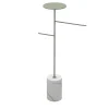 Stelo White Carrara and Green Coat Hanger and Object Rack