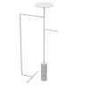Stelo White Carrara and White Coat Hanger with Stand