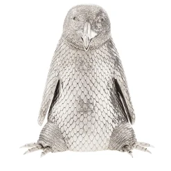 Sterling Silver Penguin Champagne Bottle Holder
