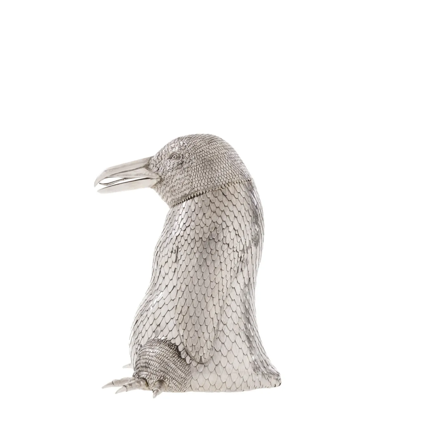 Sterling Silver Penguin Champagne Bottle Holder