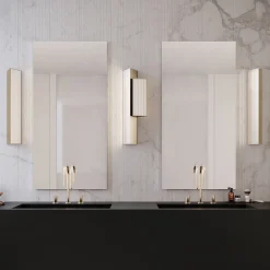 Stick 2-Light Gold Nickel Sconce