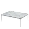 Stiletto Super White Marble Outdoor Coffee Table