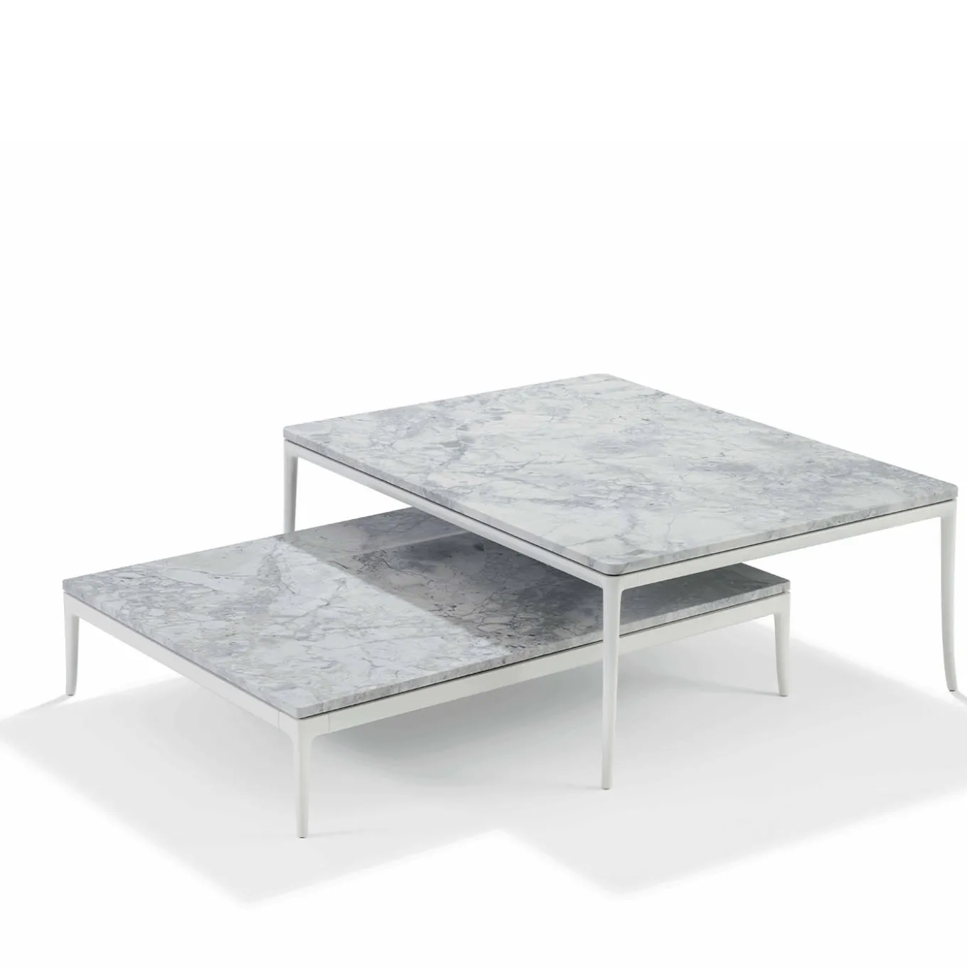 Stiletto Super White Marble Outdoor Coffee Table