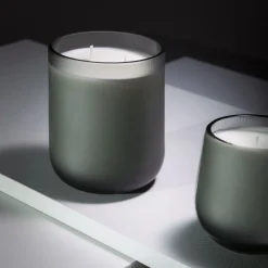 Stilla Cerae Large Steel Gray Candle By Federico Peri