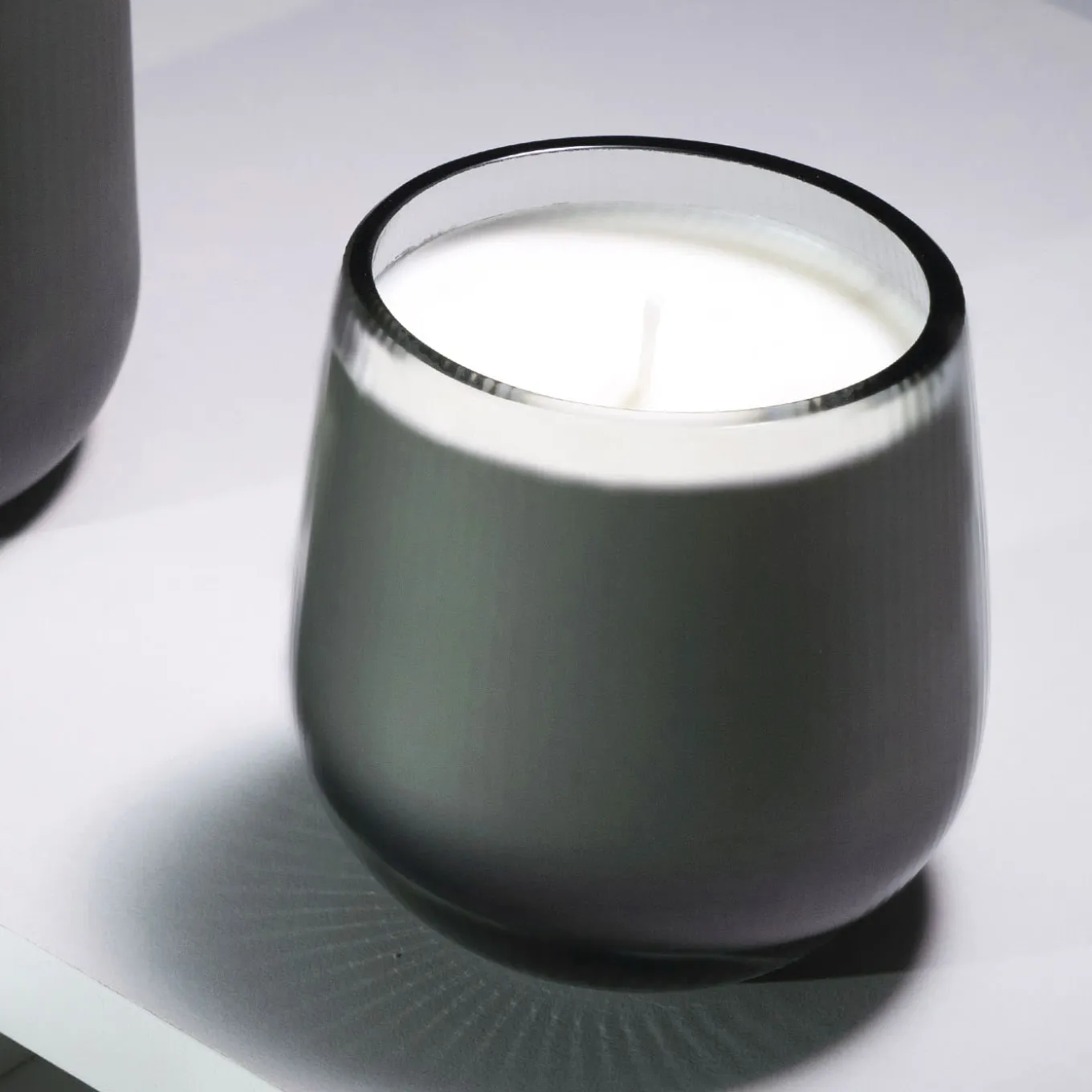 Stilla Cerae Small Steel Gray Candle By Federico Peri