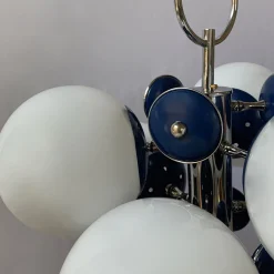 Stilnovo 7-Light Blue Chandelier