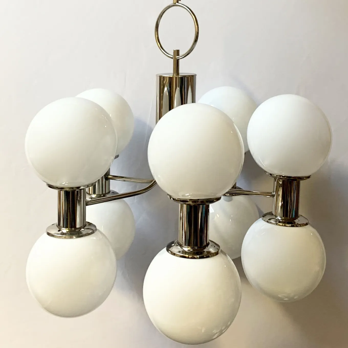 Stilnovo 10-Light Chromed Chandelier