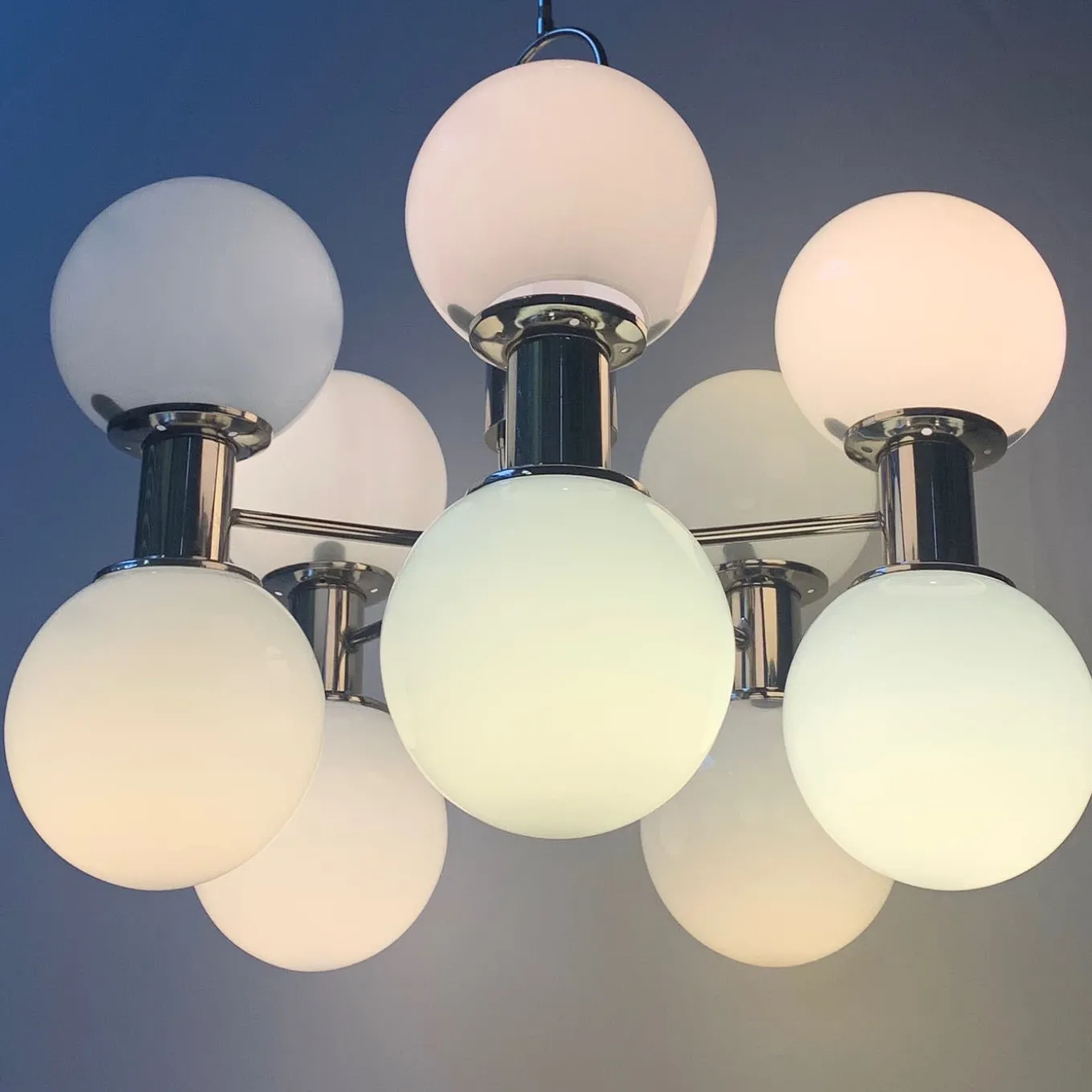 Stilnovo 10-Light Chromed Chandelier