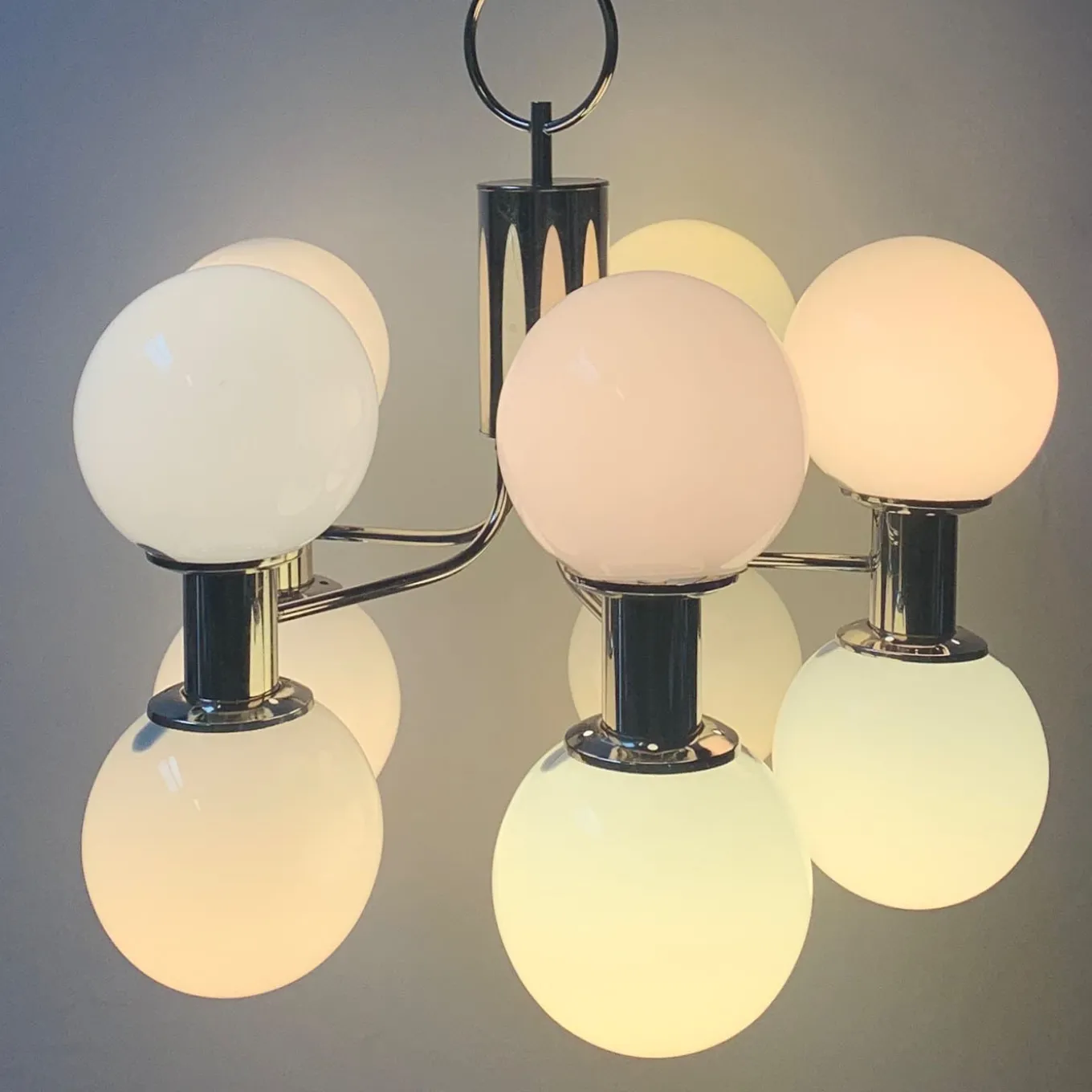 Stilnovo 10-Light Chromed Chandelier