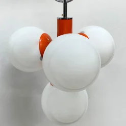 Stilnovo 4-Light Orange Chandelier