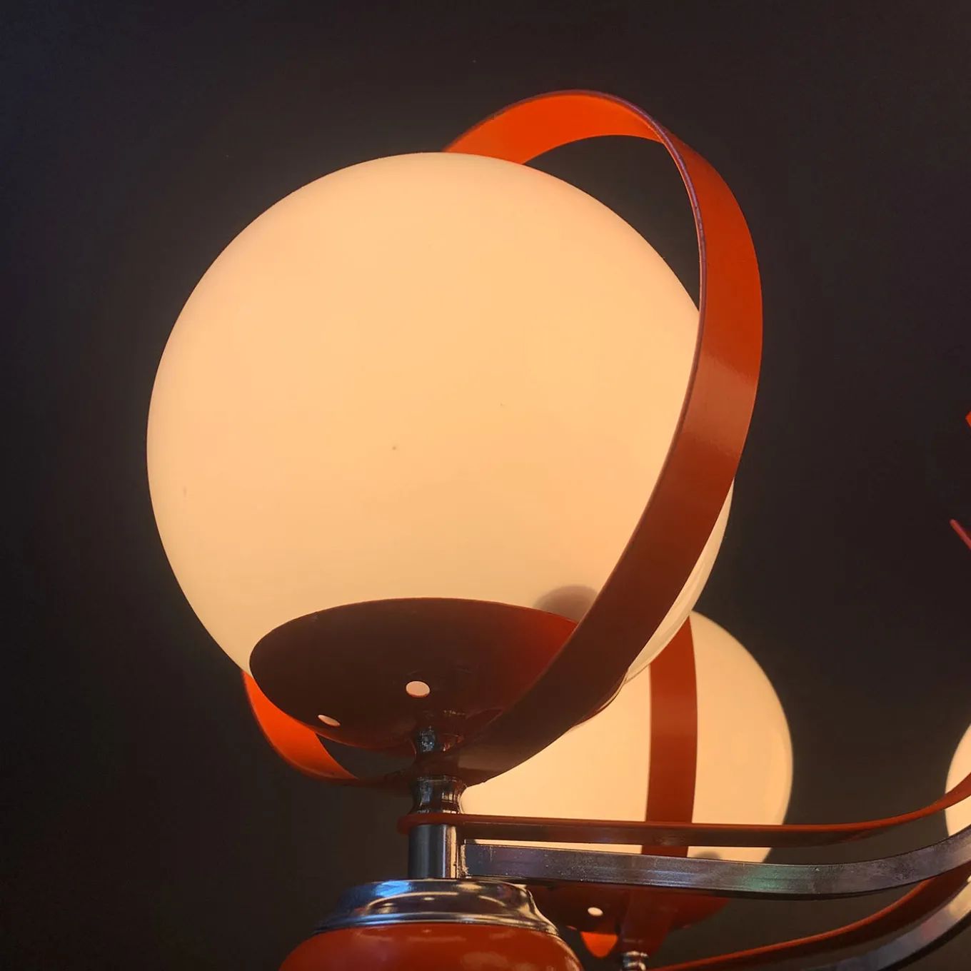 Stilnovo 7-Light Red Chandelier