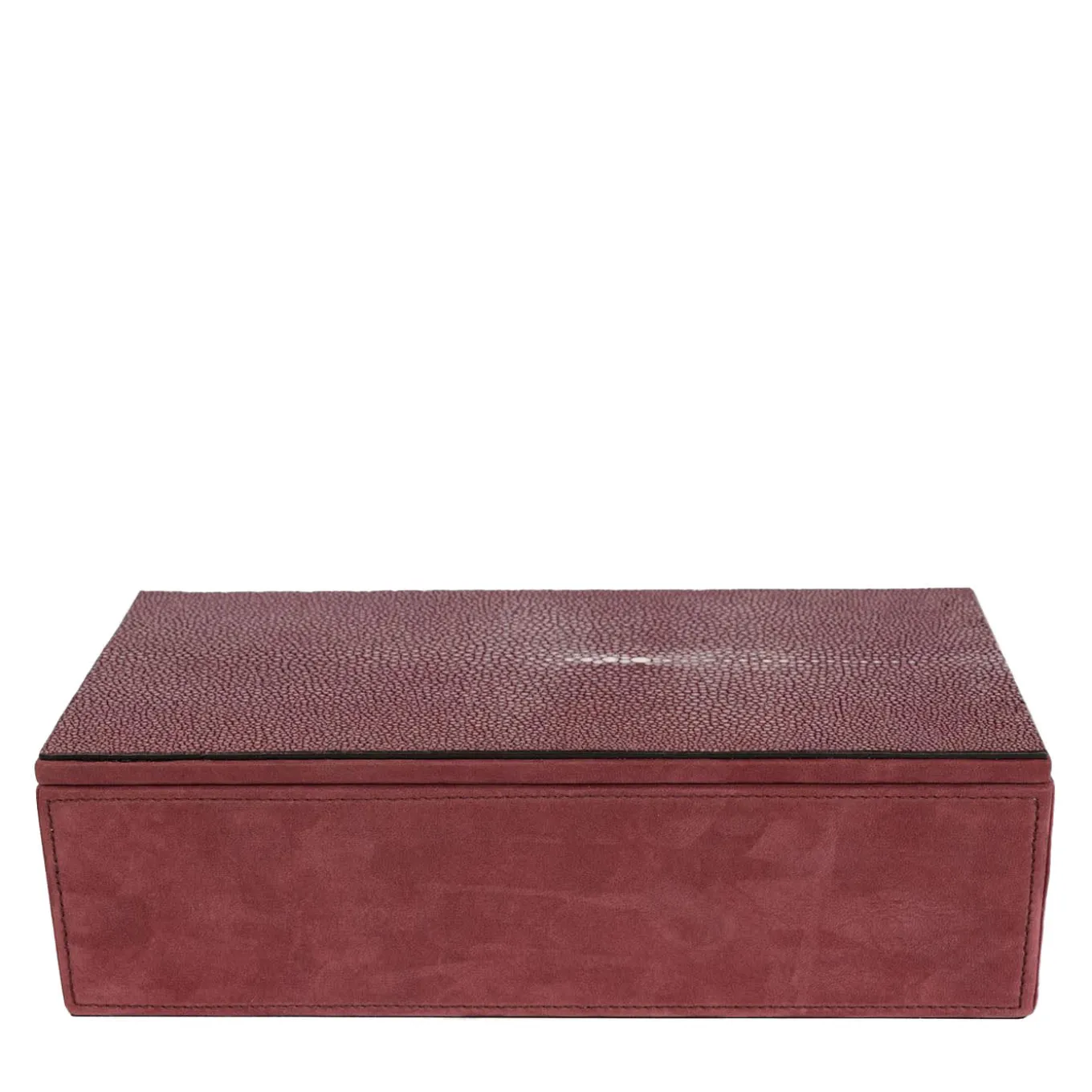 Stingray Persian Red Nubuck Leather Box