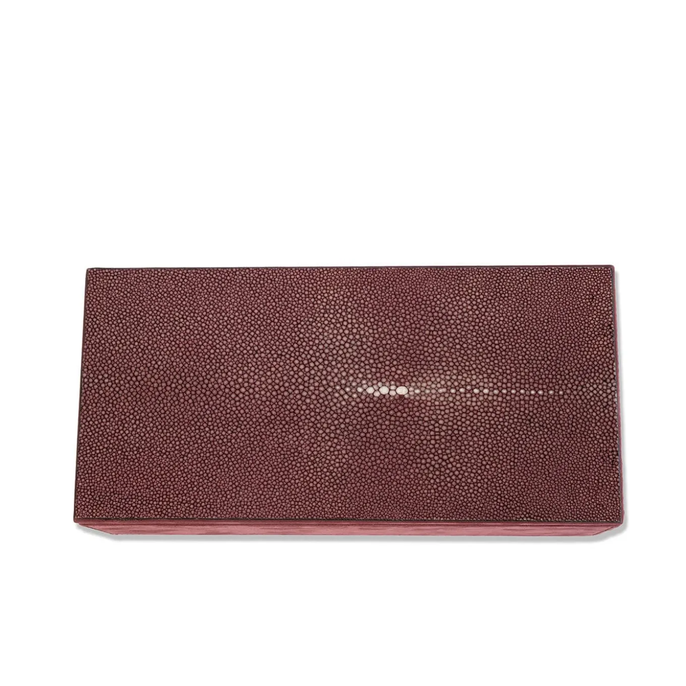 Stingray Persian Red Nubuck Leather Box